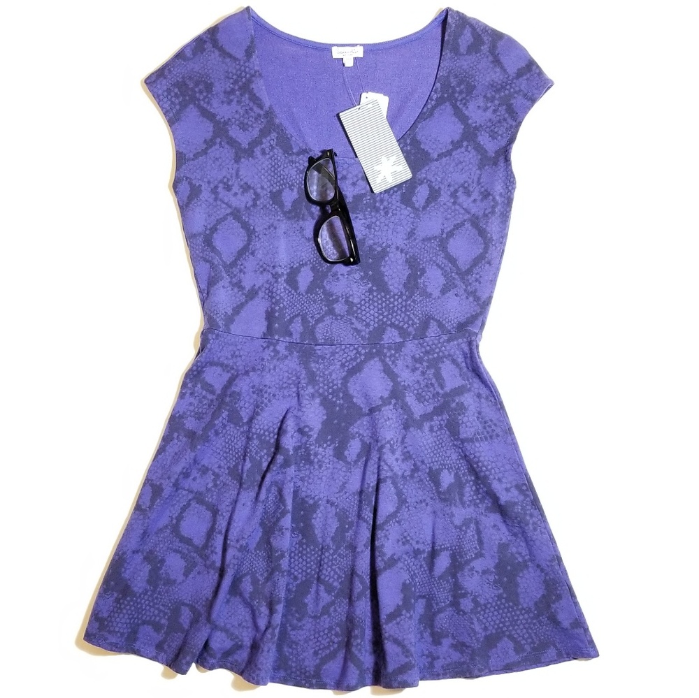 NWT Splendid Fit & Flare Python Print Skater Dress